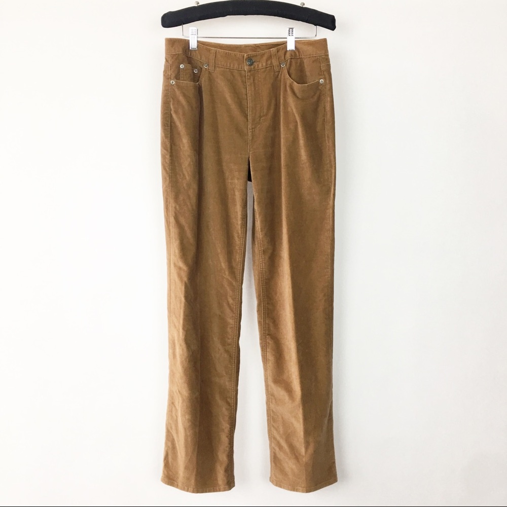 ⭐ Talbots Stretch Velveteen Pants Camel Size 6